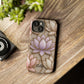Personalized Lotus Floral Stained Glass Effect Tough Phone Case