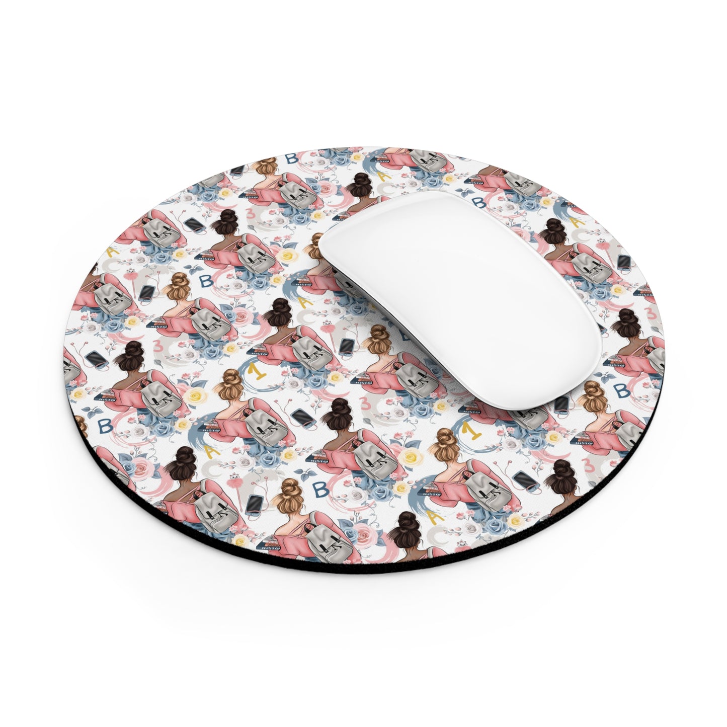 Study Chic Mouse Pad - Floral & Fun Design for Home Office