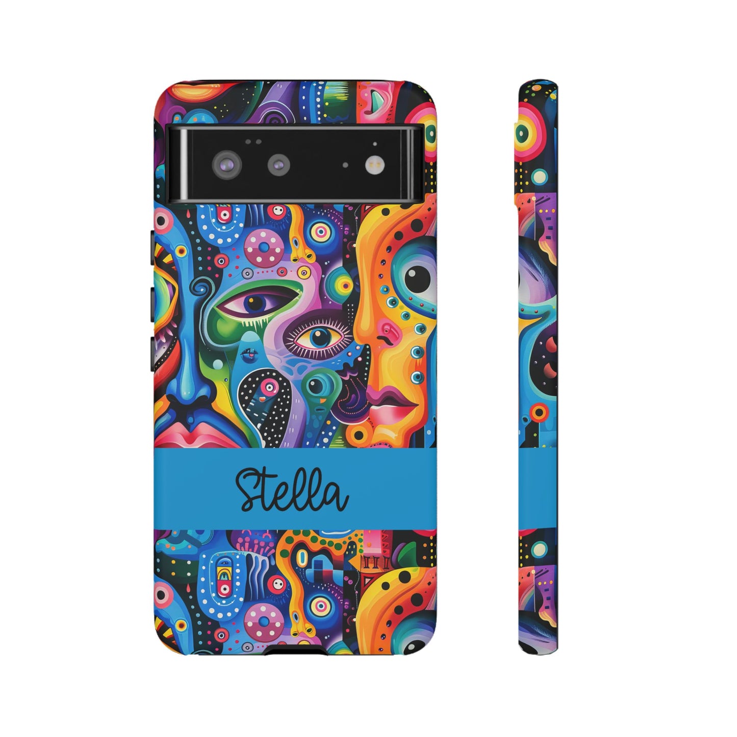 Psychedelic Visions Vibrant Samsung, iPhone and Google Pixel Phone Cases - Colorful Artistic Design