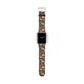 Whimsical Feline Garden Print Watch Band for Apple Watch - Cute Animal Design.