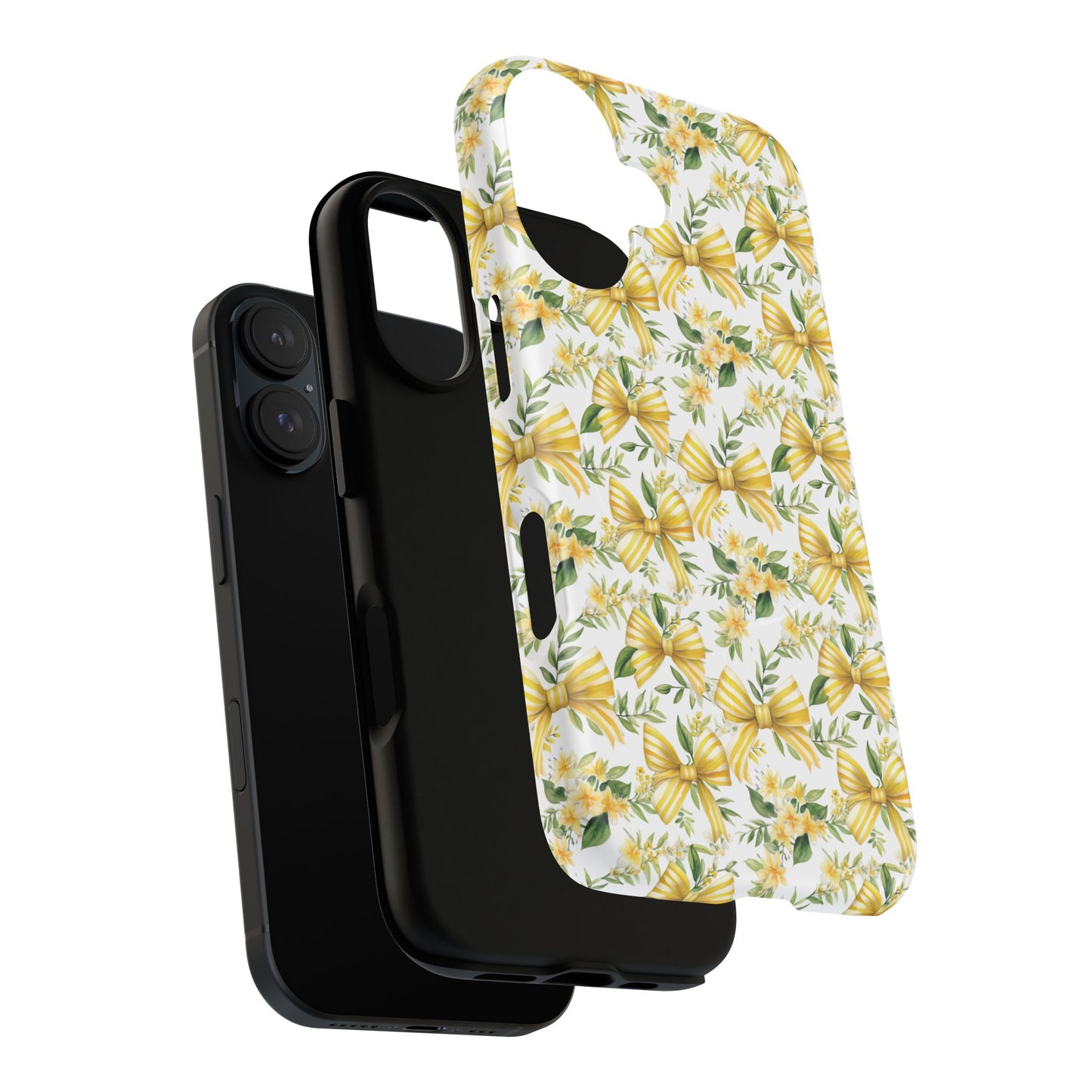 Sunshine Coquette Bows Tough Magnetic iPhone Case, Durable iPhone Cover, Girly Tech Accessory, Nature-Inspired Gift for Her, Spring Decor