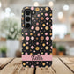 Personalized Gold & Pink Confetti Tough Phone Case — Glitter Dot Protective Phone Cover