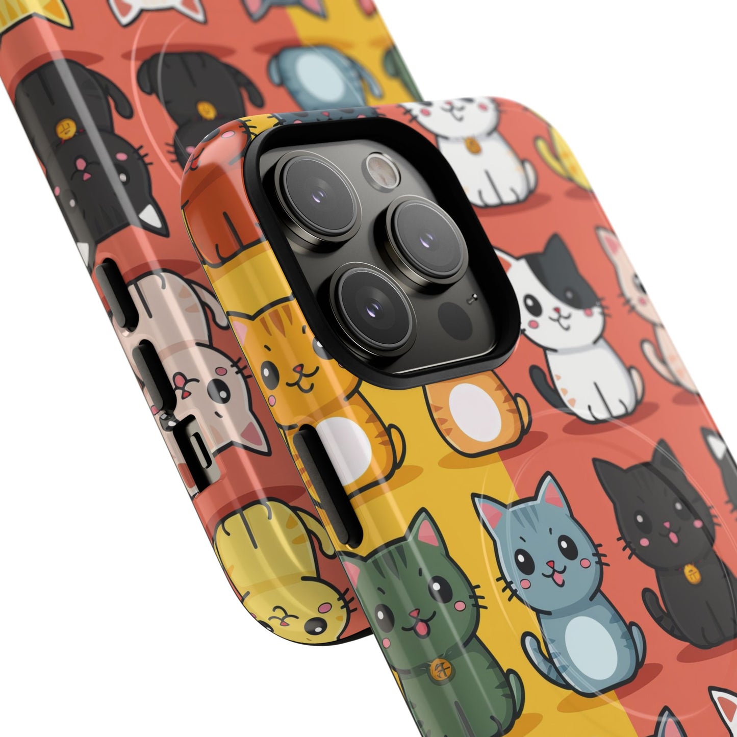 Cute Cat Magnetic Phone Cases for Pet Lovers, Durable Cases, Animal Design, Fun Gift, Unique Accessories