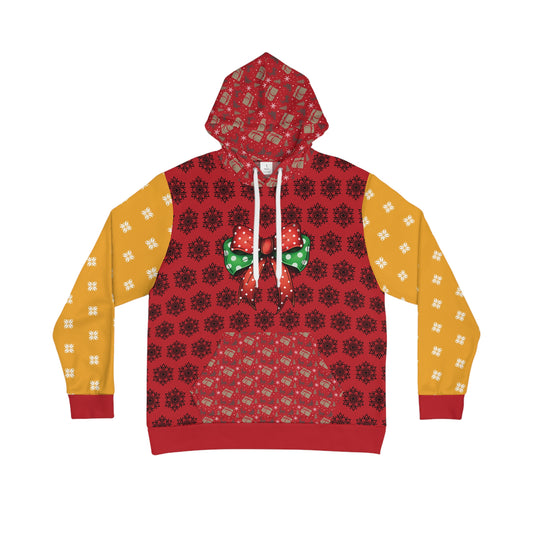 That Ugly Christmas Men's Hoodie with All-Over Print Design - Silky Smooth Polyester Fabric