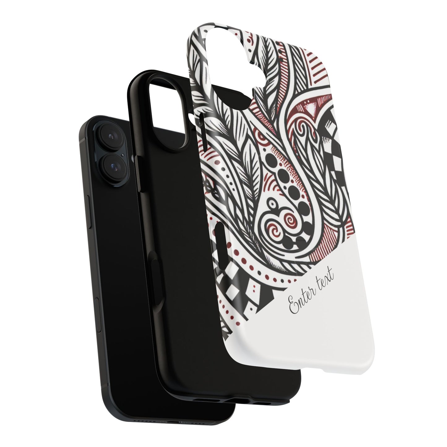 InkWhirl Fusion Stylish Tough Magnetic iPhone Case,  Unique Design, Gift for Him/Her, Trendy Accessory, Artist Collaboration, Durable Protection,Magsafe iPhone case
