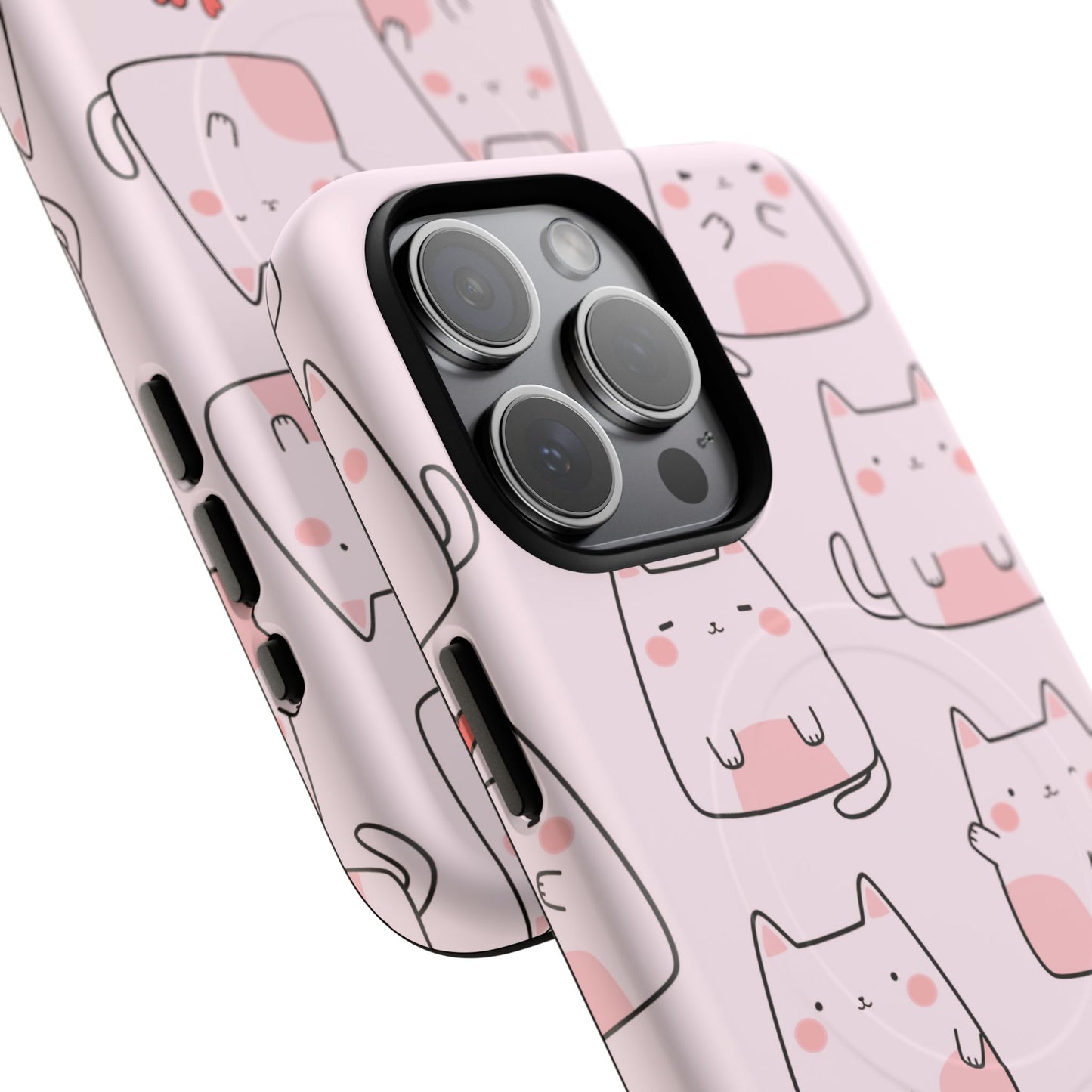 Cute Cat Magnetic iPhone Case, Tough iPhone Cover, Cat Lover Gift, Kawaii Style Case, Pet-Themed Gift