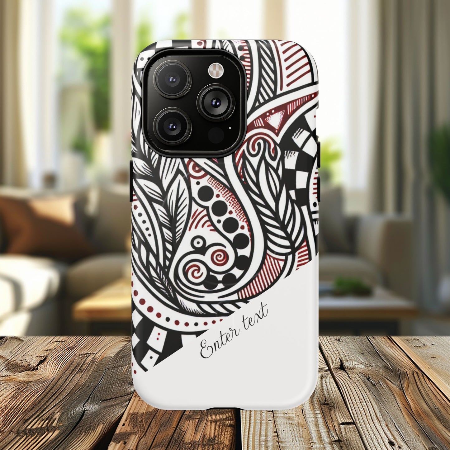 InkWhirl Fusion Stylish Tough Magnetic iPhone Case,  Unique Design, Gift for Him/Her, Trendy Accessory, Artist Collaboration, Durable Protection,Magsafe iPhone case