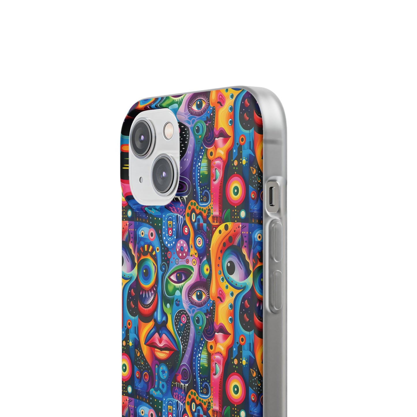 Psychedelic Visions Flexi iPhone and Samsung Case - Colorful Abstract Design.