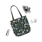 Daisy Delight Floral Canvas Tote Bag with 5-Color Straps | Eco-Friendly Shopping Bag