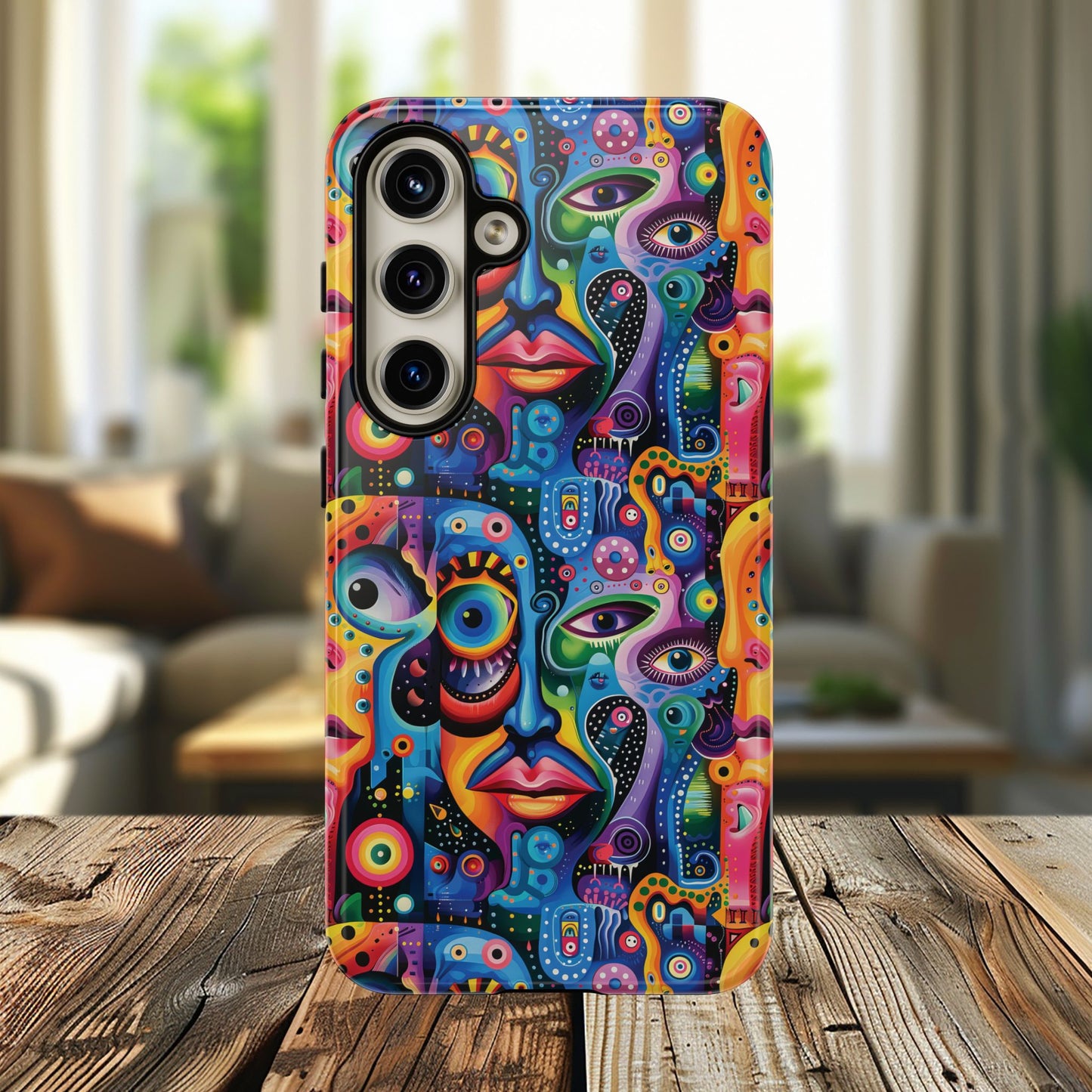 Psychedelic Visions Vibrant Samsung, iPhone and Google Pixel Phone Cases - Colorful Artistic Design