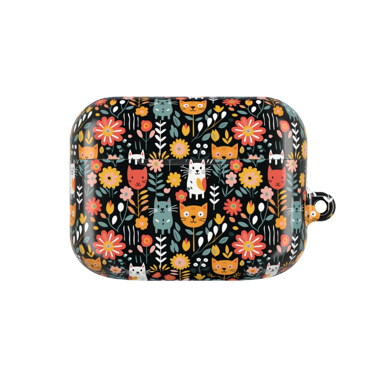 Whimsical Feline Garden AirPod Cases (AOP) - Fun & Colorful Accessories for Pet Lovers.