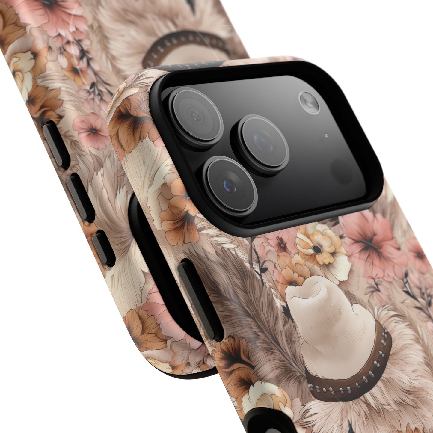 Western Boho Tough iPhone Magnetic Case - Bohemian Style, Durable Protection, Unique Gift, Trendy Accessory, iPhone Cover