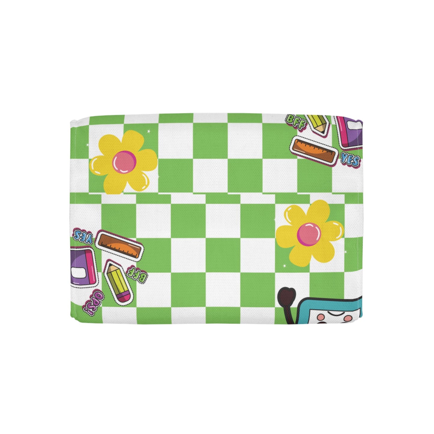 Custom Green SchoolYard Chic Composition Book Inspired Stylish Polyester Lunch Box for Kids - Perfect for School, Picnics, or Snacks | Personalized ABC Design, Back to School, Family [...]
