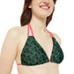 Black Tropical Bliss Strappy Bikini Set (AOP)- (PY)