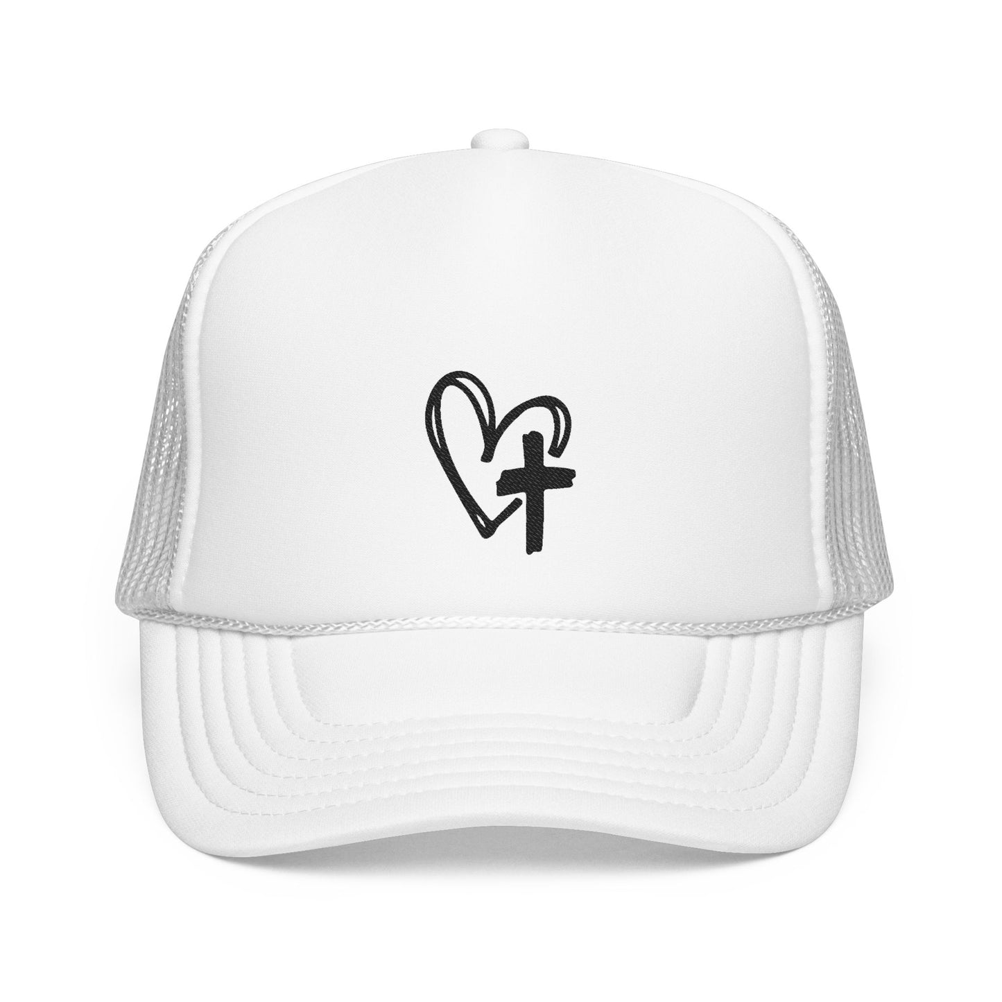 Love & Faith Embroidery Inspirational Foam Trucker Hat