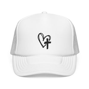 Love & Faith Embroidery Inspirational Foam Trucker Hat