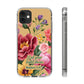 Clear Floral Bible Verse Phone Case — "Let Your Light Shine" (Matthew 5:16) for iPhone and Samsung Cases.