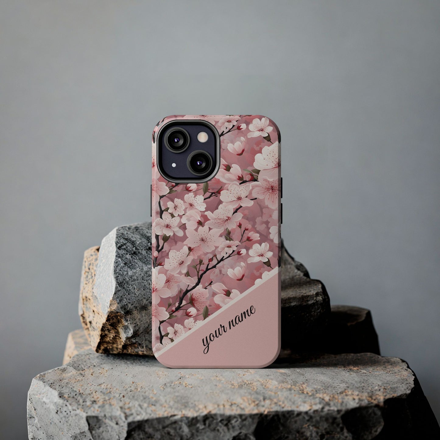 Personalized Cherry Blossom iPhone and Samsung Tough Phone Cases