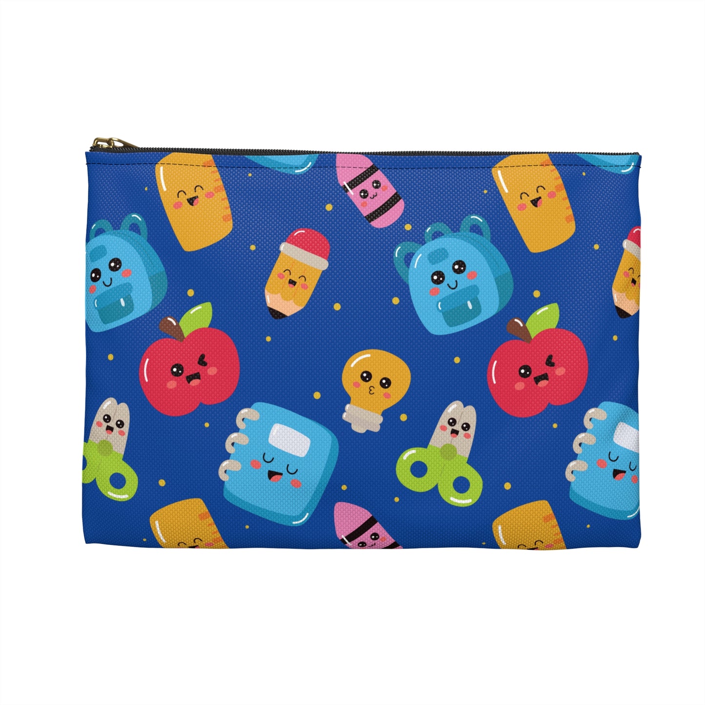 Personalized Blue Kawaii Composition Book Inspired Accessory Pouch, Kids School Supplies, Classroom Organizer, Teacher Gift, Fun Stationery Case, Back to School