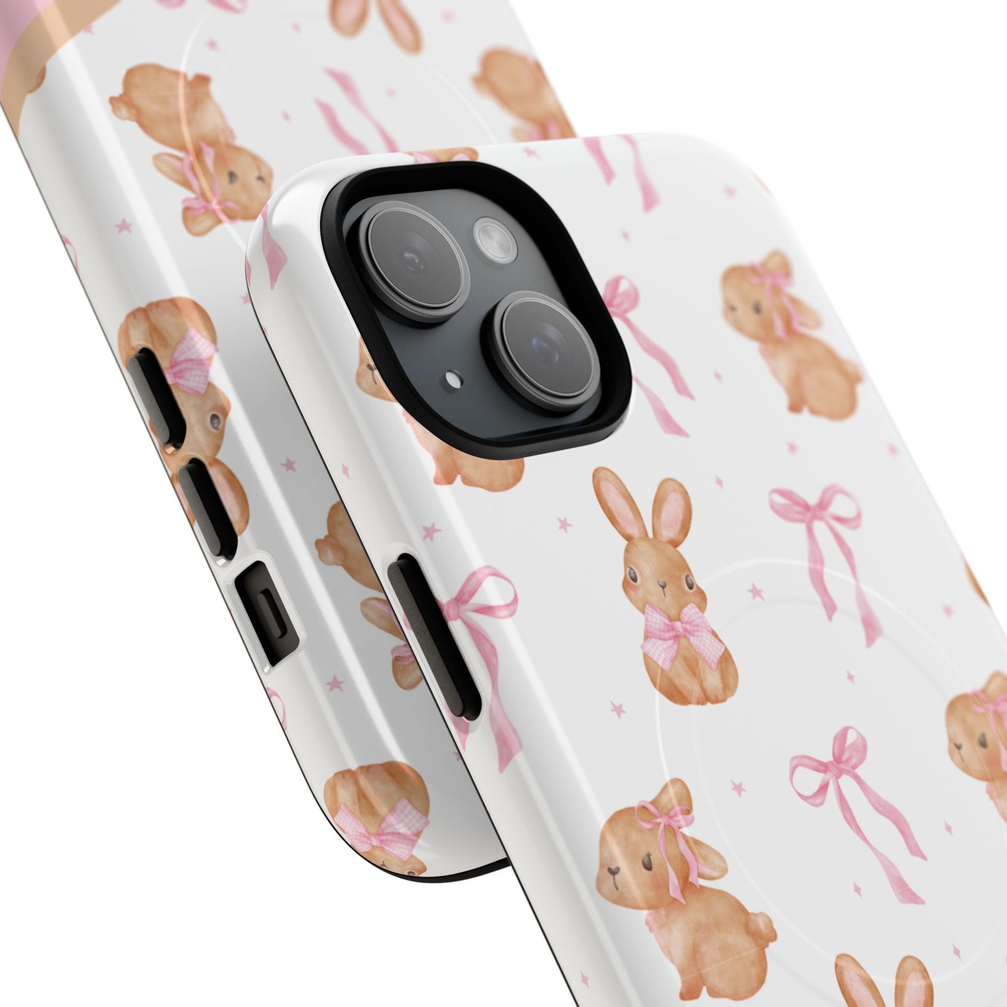Personalized Bunny iPhone Case - Cute Animal Design, Tough MagSafe® Magnetic Case, Easter Gift, Spring Aesthetic, Kids Accessories
