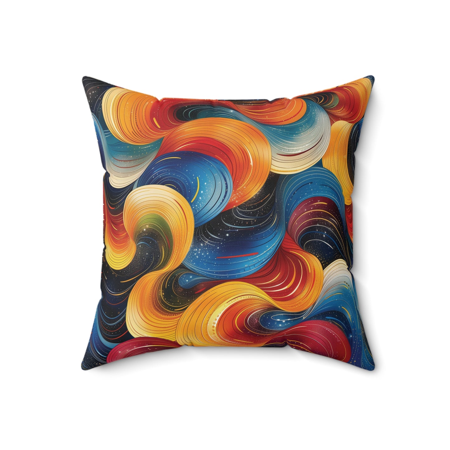 Cosmic Swirl Spun Polyester Square Pillow