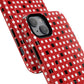 Crimson Gridlock Tough iPhone Magnetic Cases, Durable iPhone Accessories, Gift for Tech Lovers, Modern Design