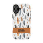 Personalized Whispering Feathers Samsung, Google Pixel and iPhone Case, Custom Name Case.