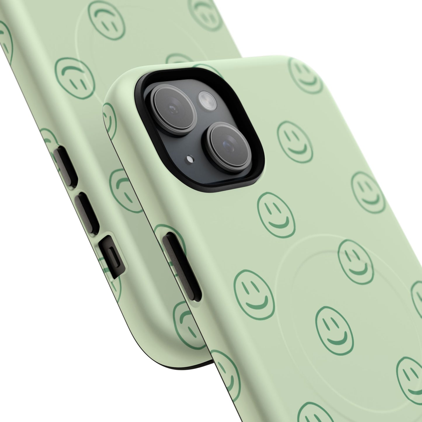 Green Smiley Face Magnetic iPhone Case