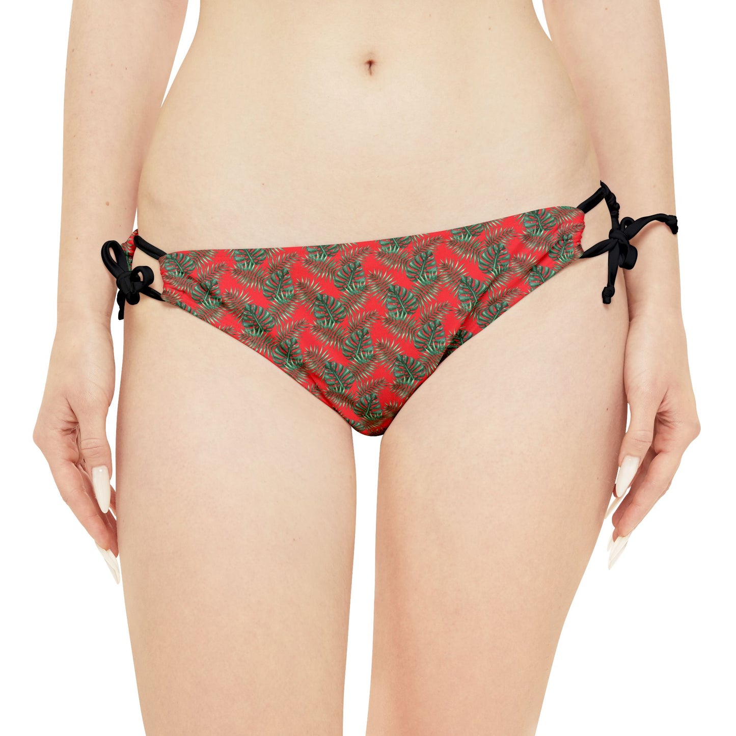 Red Tropical Bliss Strappy Bikini Set (AOP)