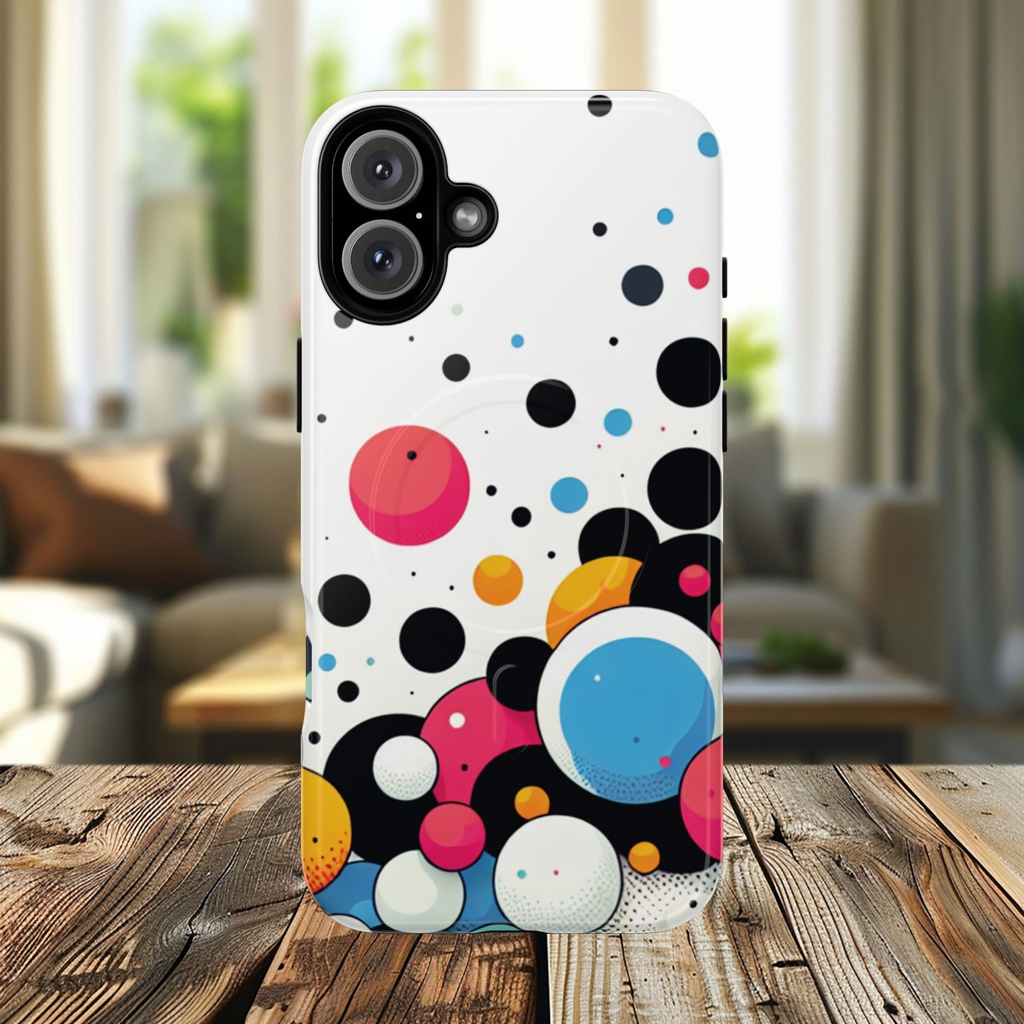 Vibrant Bubble Bloom Galaxy Magnetic iPhone Cases, Artistic Protection for Your Device, Gift for Tech Lovers, Colorful Designs, Unique iPhone Accessories