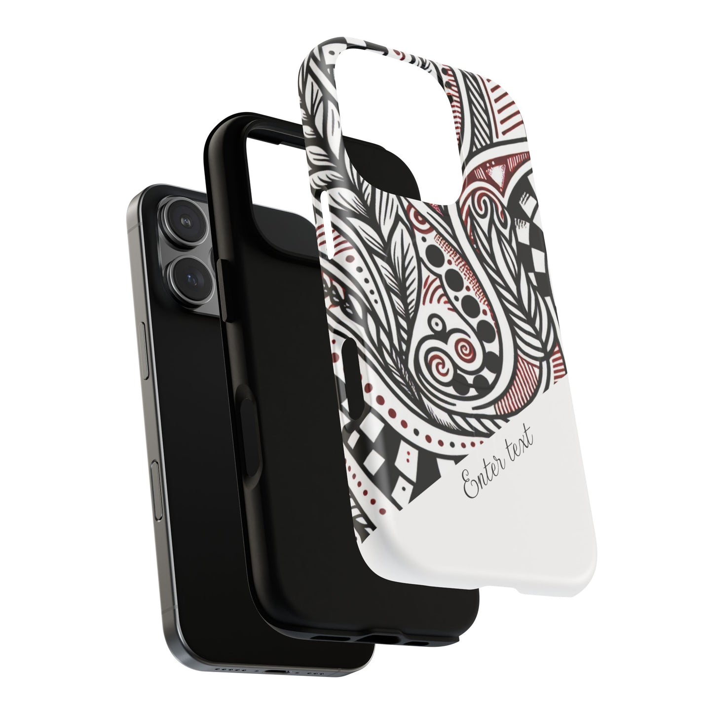 InkWhirl Fusion Stylish Tough Magnetic iPhone Case,  Unique Design, Gift for Him/Her, Trendy Accessory, Artist Collaboration, Durable Protection,Magsafe iPhone case