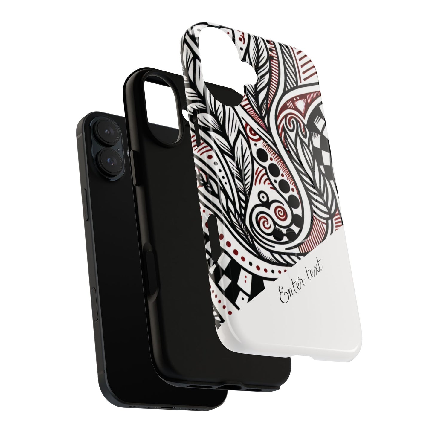 InkWhirl Fusion Stylish Tough Magnetic iPhone Case,  Unique Design, Gift for Him/Her, Trendy Accessory, Artist Collaboration, Durable Protection,Magsafe iPhone case