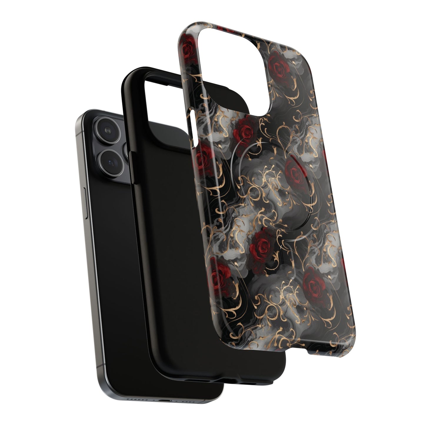 Elegant Floral Tough iPhone Magnetic Cases, iPhone Protection, Unique iPhone Covers, Stylish Mobile Accessories, Gift for Her