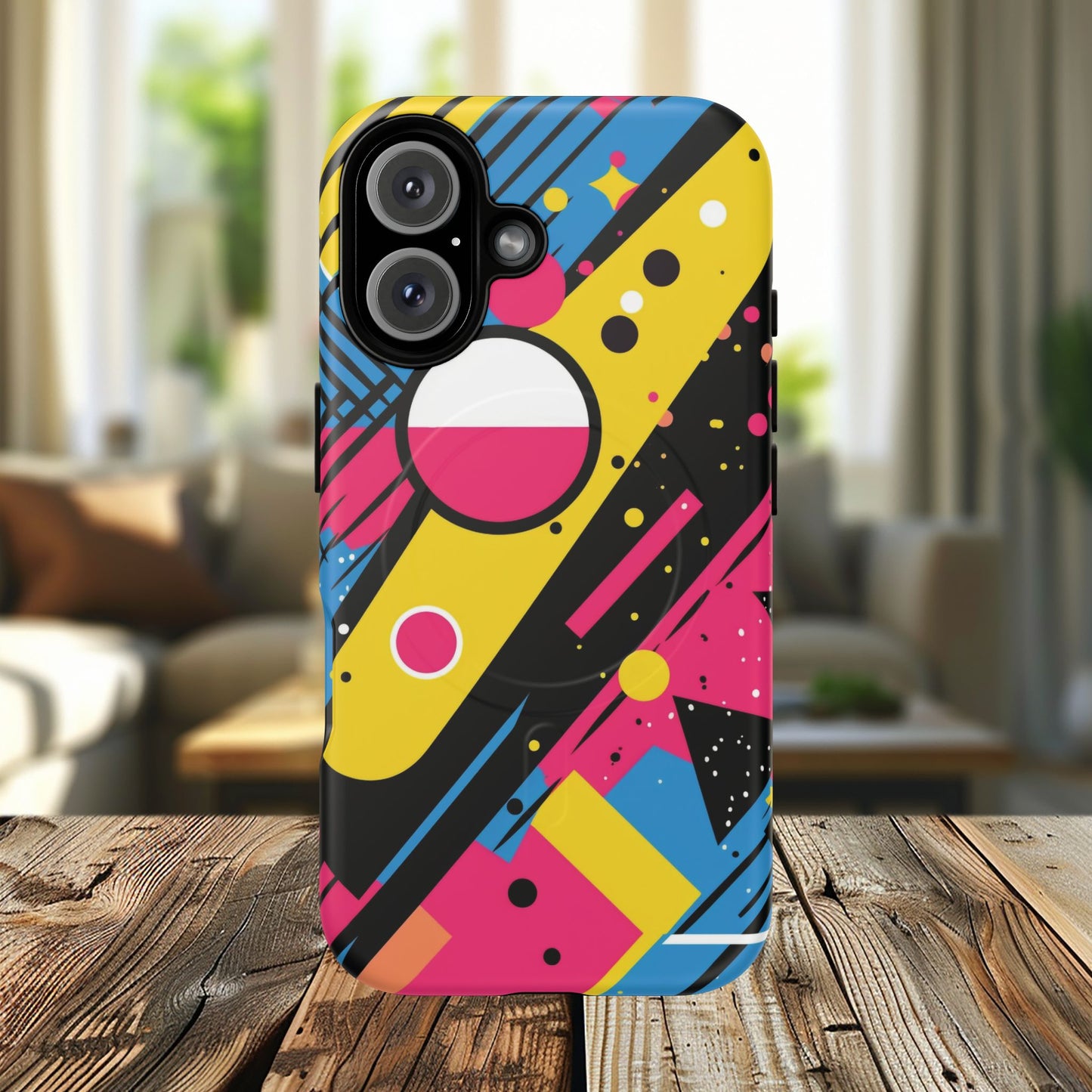 Electric Motion Mix iPhone Cases for Creative Souls | Tough iPhone Magnetic Cases, Stylish Protection, Unique iPhone Accessories, Gift for Art Lovers, Retro Vibes