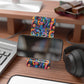 Psychedelic Visions Colorful Abstract Phone Stand - Unique Mobile Display Holder