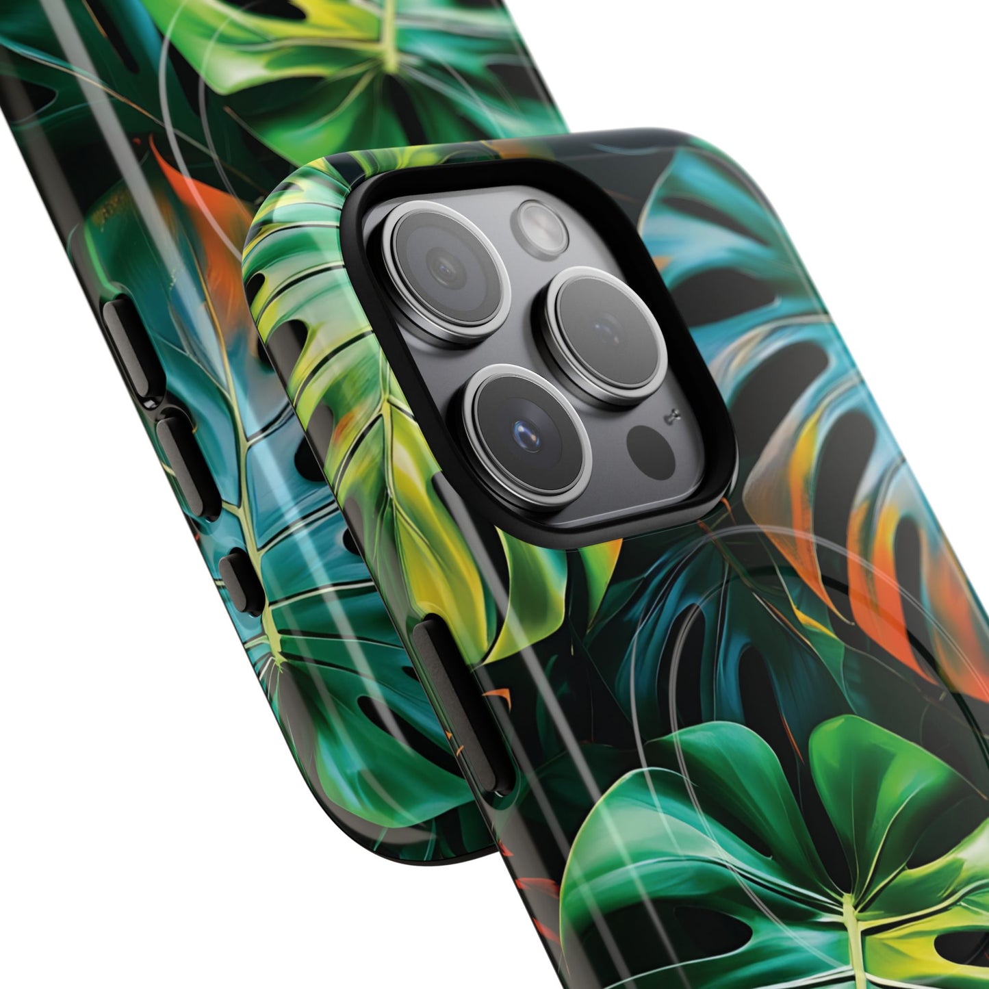 Tropical Leaf Phone Case | Tough Magnetic Cases, iPhone Accessories, Gift for Him/Her, Phone Protection, Summer Style, Trendy Design
