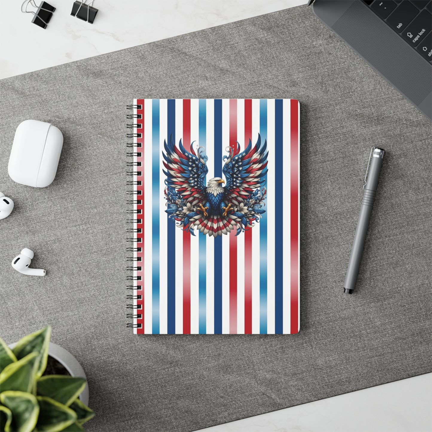 Patriotic Pride Wirobound Softcover Notebook, A5 (PY)