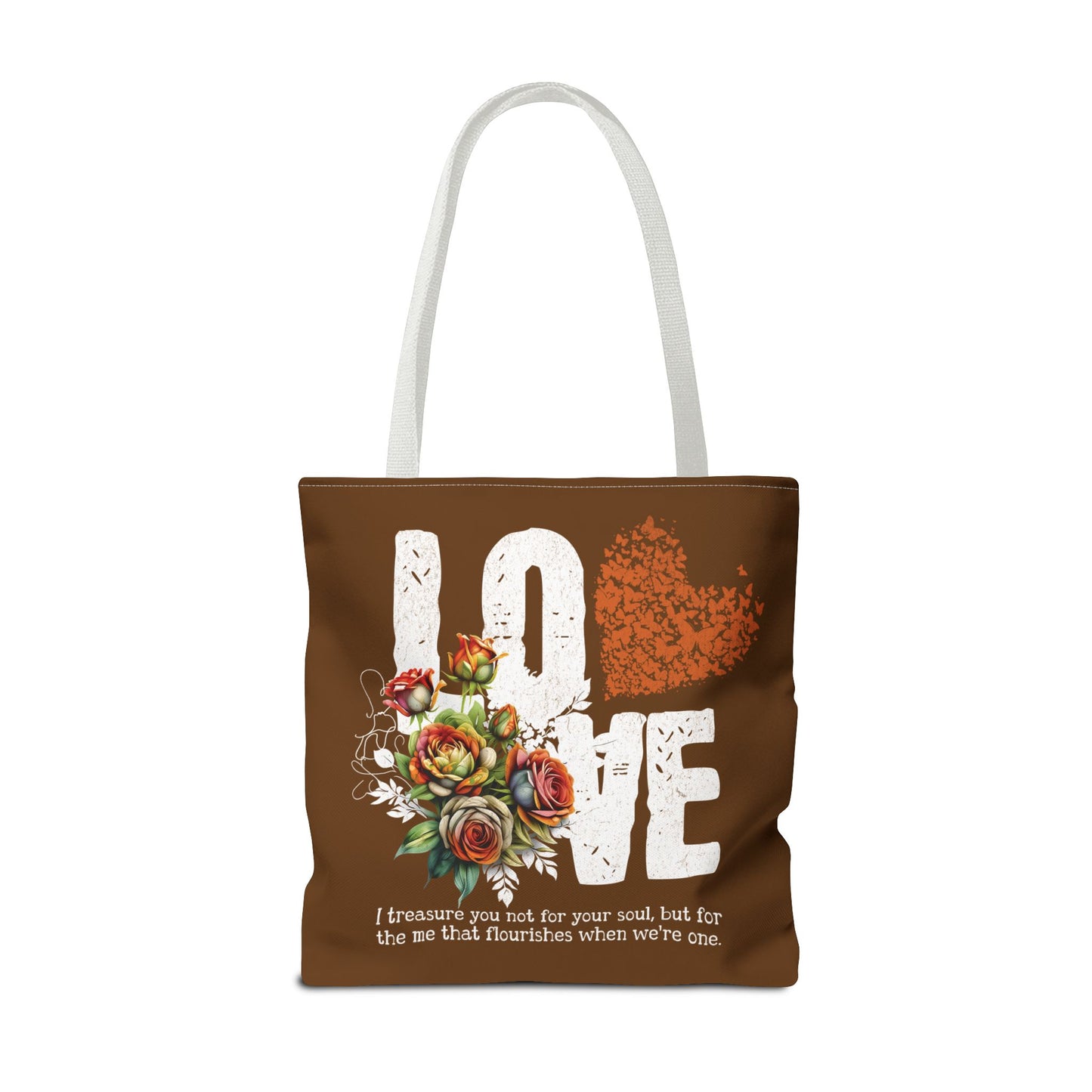 LOVE Always Brown Tote Bag.