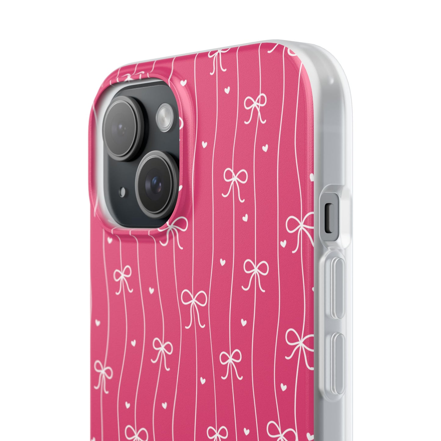 Personalized Pink Bow Coquette Slim Flexi iPhone and Samsung Cases — Custom Name or Affirmation
