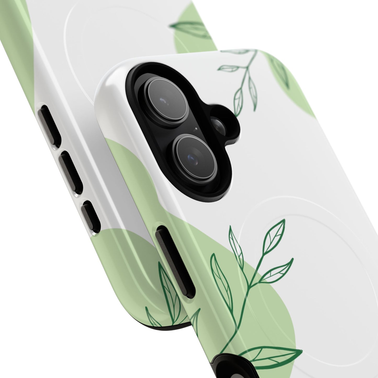 Stylish Tough iPhone Magnetic Cases with Leaf Design, iPhone Protection Cases, Greenery iPhone Covers, Eco-Friendly iPhone Accessories, Gift for Her.