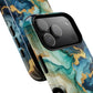 Ocean Quartz Luxe Marble Pattern Tough Magnetic iPhone Case, Phone Accessories, Luxury Gift, Durable iPhone Cover, Unique Design for iPhone Users.
