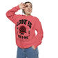 You and Me Valentines Unisex Comfort Colors Garment-Dyed Sweatshirt