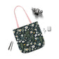 Daisy Delight Floral Canvas Tote Bag with 5-Color Straps | Eco-Friendly Shopping Bag