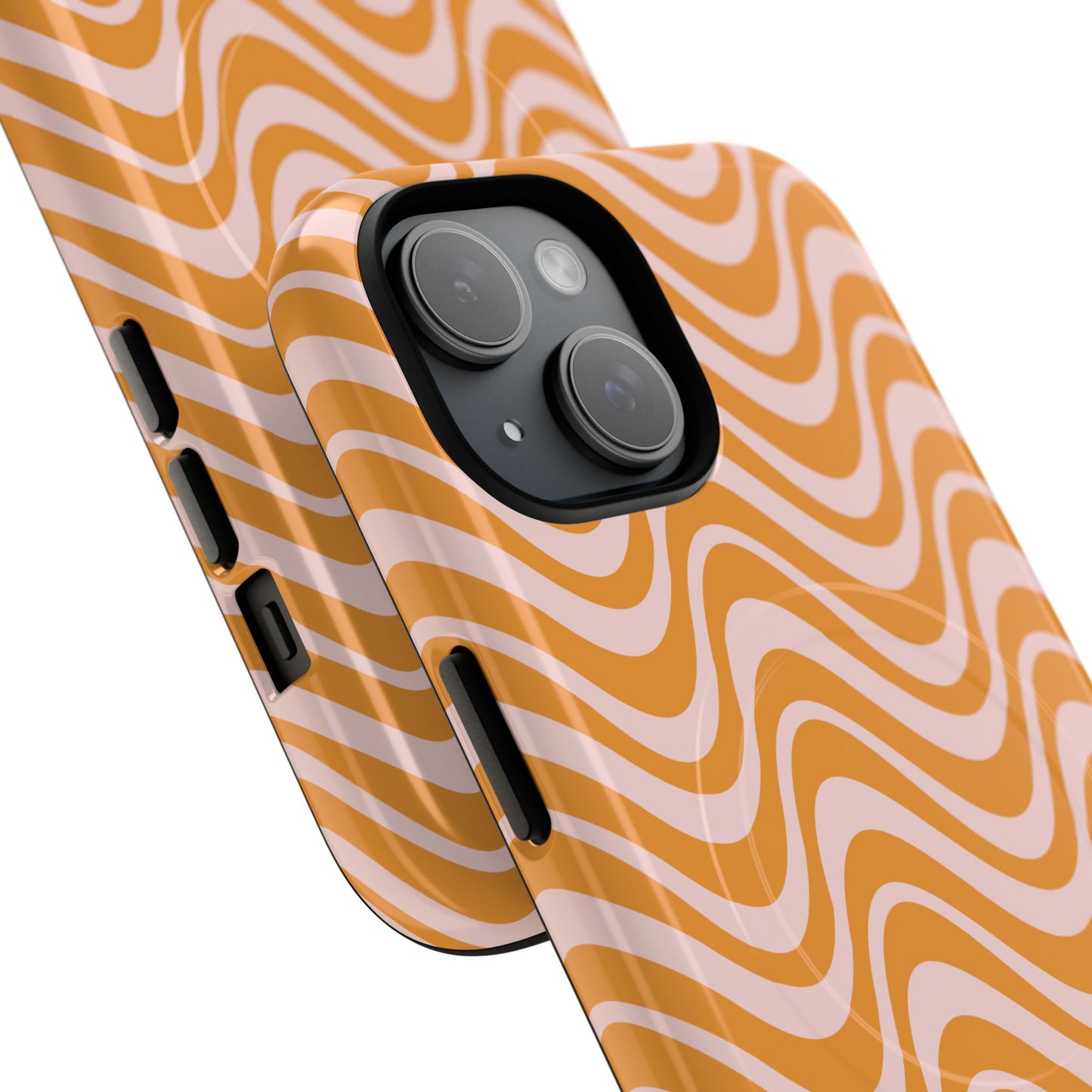 Stylish Tough Magnetic Case for Your iPhone - Trendy Wave Design, Durable Protector, Gift for Her, Cool Tech Accessory, Unique iPhone Cover, Magsafe iPhone Cover.
