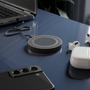 Opulent Dusk Elegant Wireless Charging Pad - Quake Design for Tech Lovers.