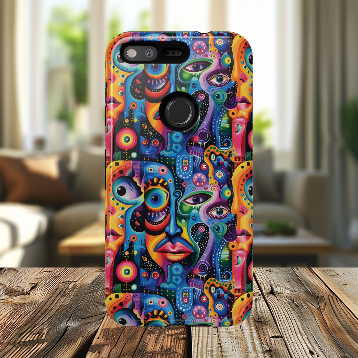 Psychedelic Visions Vibrant Samsung, iPhone and Google Pixel Phone Cases - Colorful Artistic Design