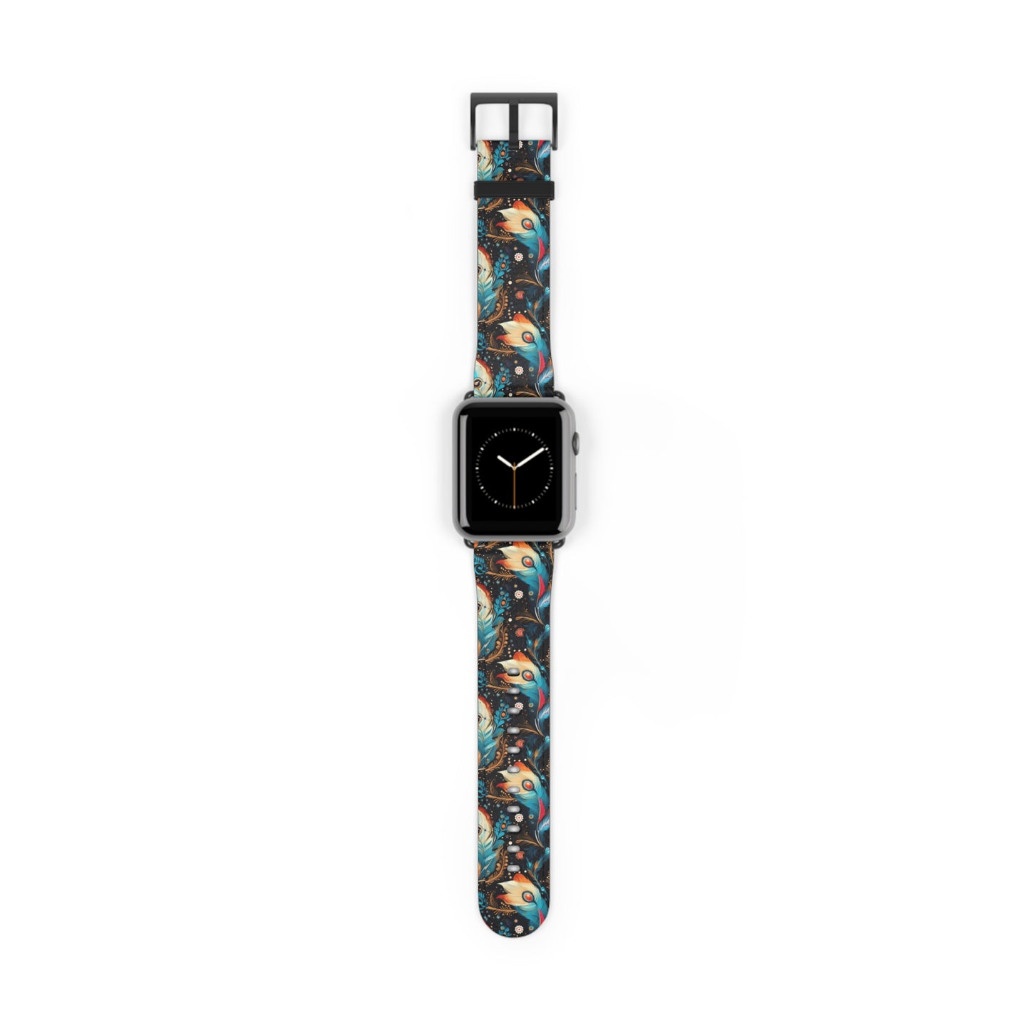 Ethereal Feathers Colorful Design Watch Band - Perfect Gift for Art Lovers,