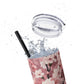 Cherry Blossom Skinny Tumbler with Straw - 20oz Floral Drinkware