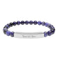 Engravable Natural Stone Stretch Bar Bracelet — Personalized Beaded Wristband