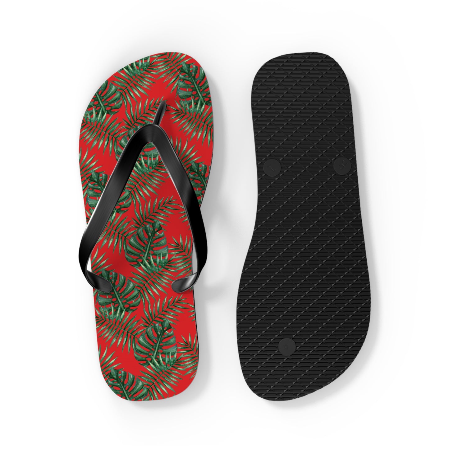 Red Tropical Bliss Flip Flops
